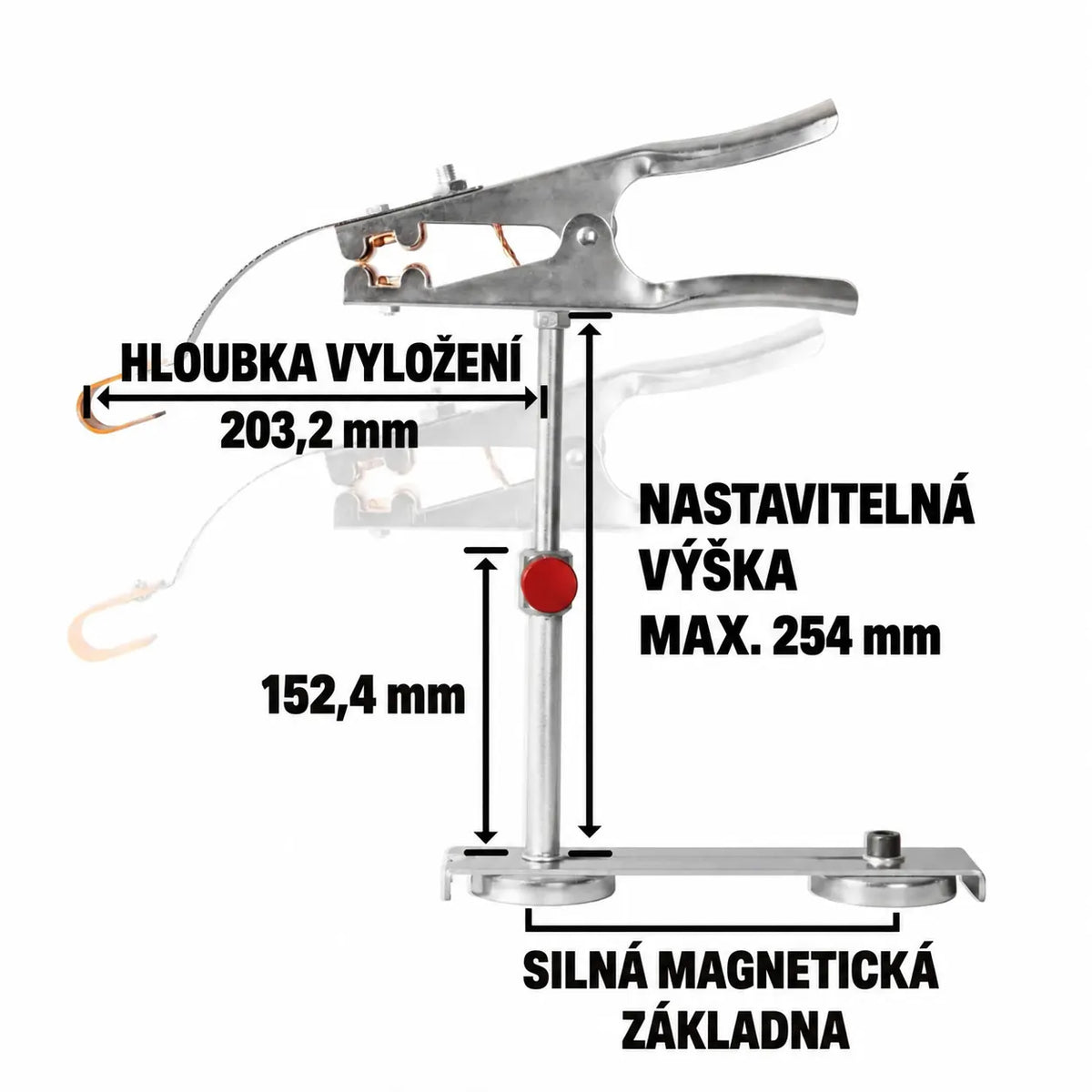 Magnetická zemnicí pružinová svěrka